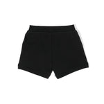 Moschino Kids Short Nero con Stampa Vernice per Neonati