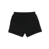 Moschino Kids Short Nero con Stampa Vernice per Neonati