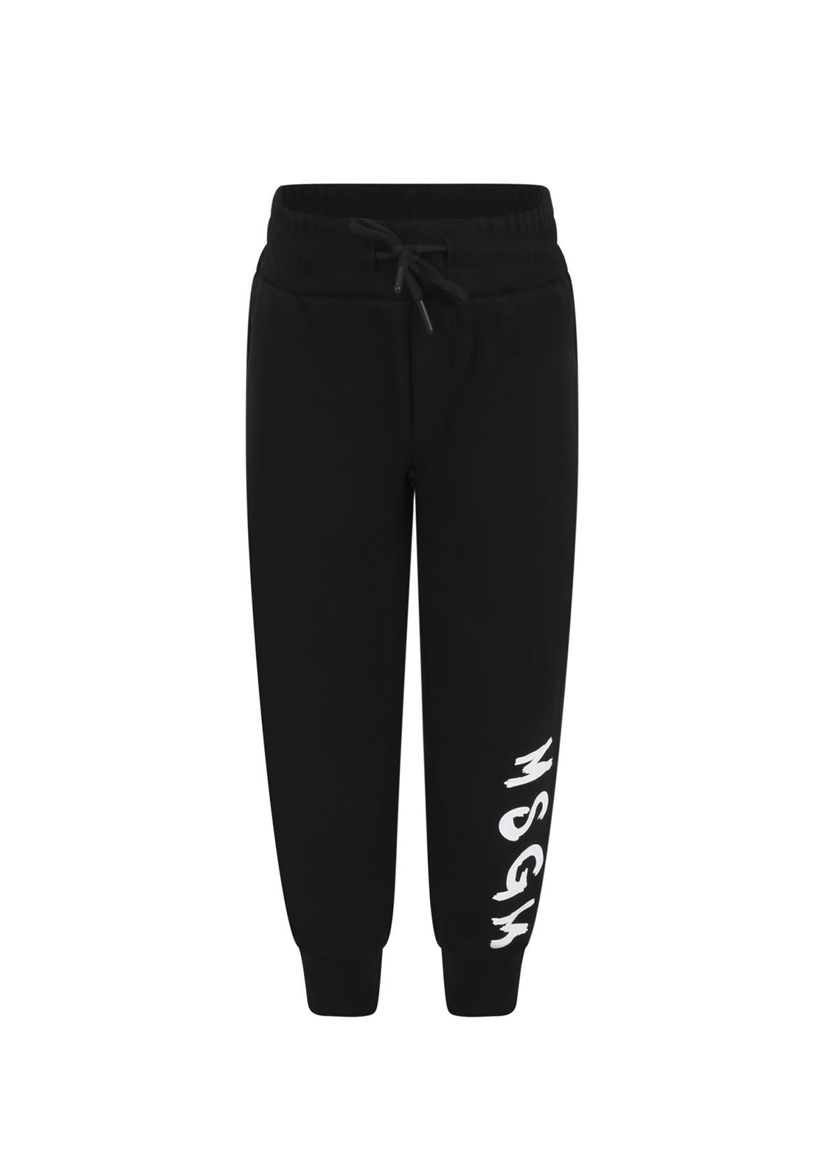 MSGM Pantalone tuta in felpa Nero