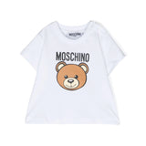 Moschino Kids T-Shirt Bianca con Logo Teddy Bear