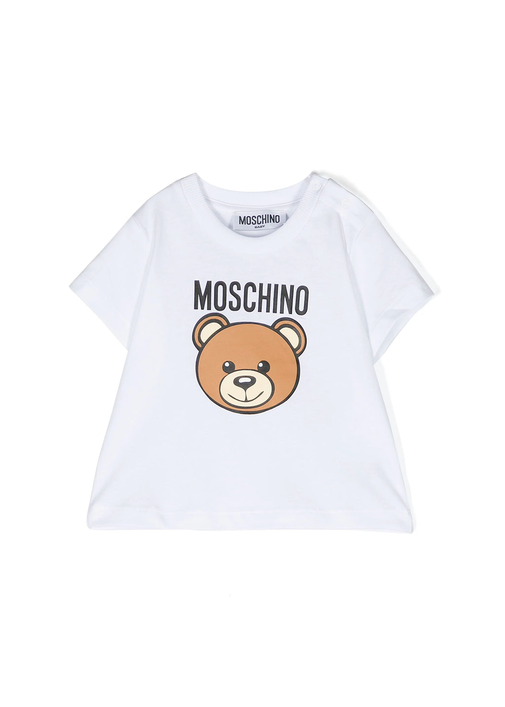 Moschino Kids T-Shirt Bianca con Logo Teddy Bear