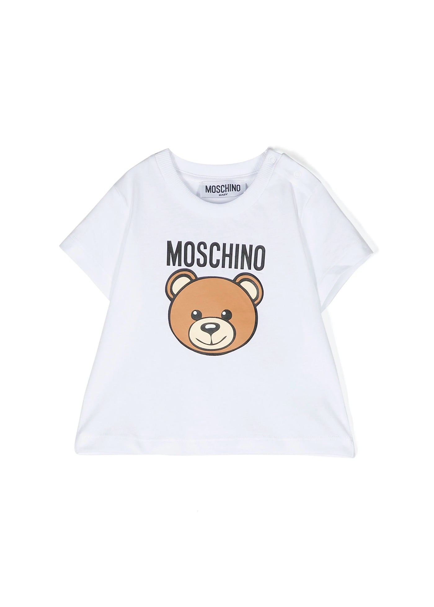 Moschino Kids T-Shirt Bianca con Logo Teddy Bear