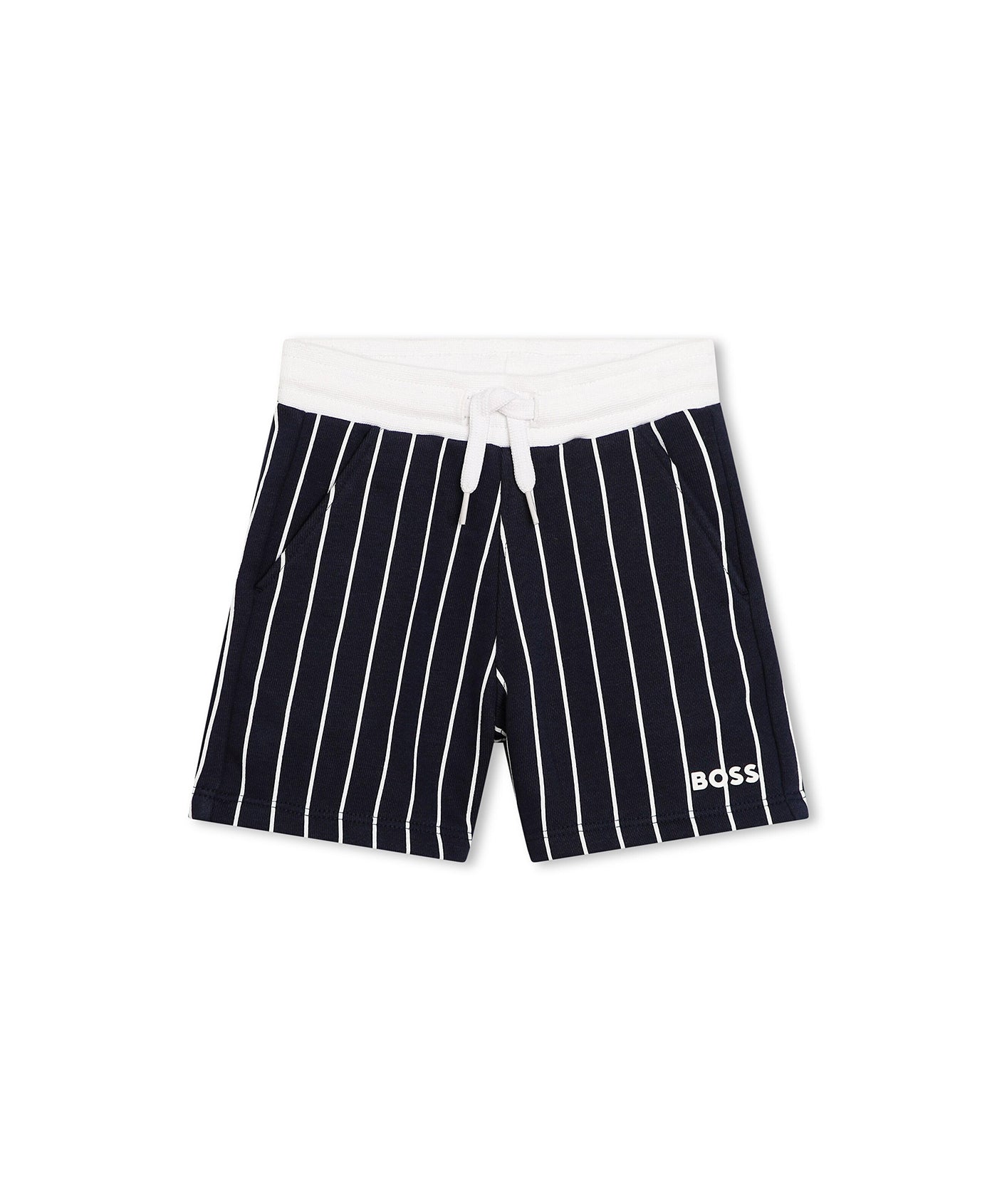 Boss Kids Short Blu a Righe per Neonati