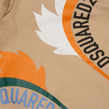 Dsquared2 Kids Felpa con Cappuccio Beige a Maniche Corte