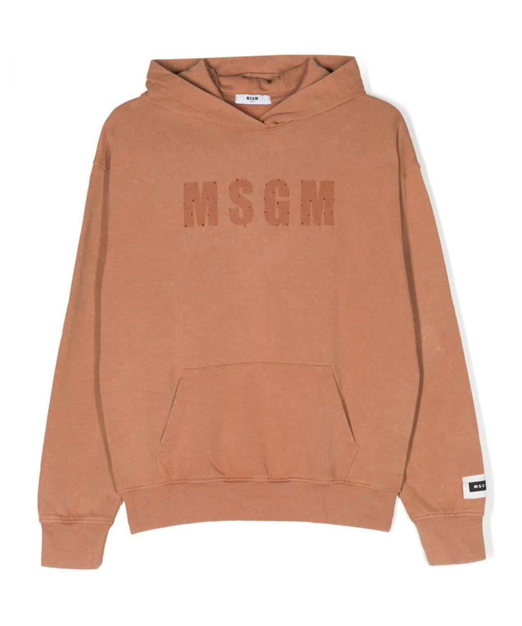 Felpa con Cappuccio MSGM Kids Beige: Stile e Comodità per i Piccoli Trendsetter