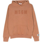 Felpa con Cappuccio MSGM Kids Beige: Stile e Comodità per i Piccoli Trendsetter