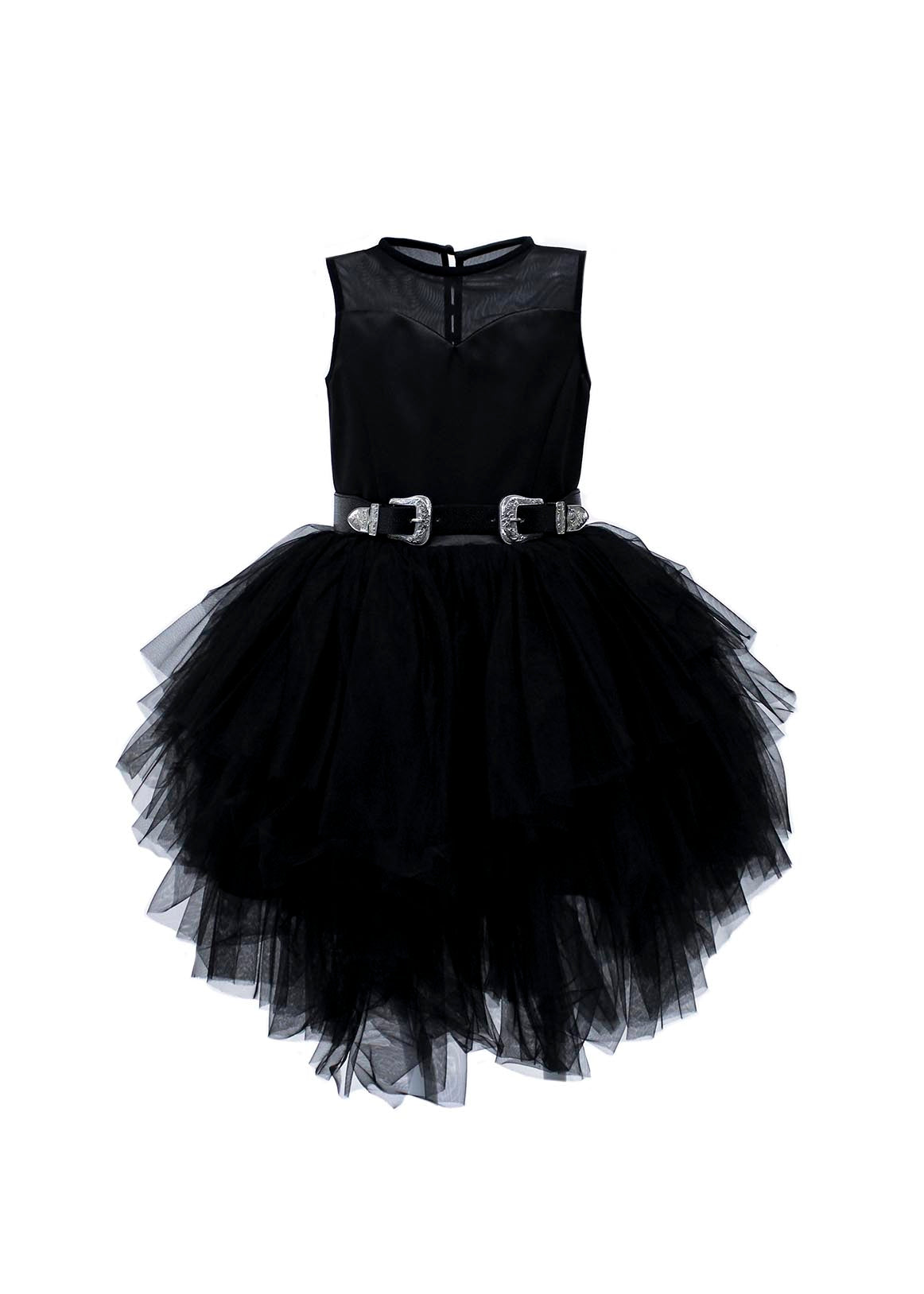 Nunzia Corinna Girl Black Tulle Dress
