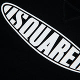 Dsquared2 Kids Felpa Girocollo Nera con Logo Surf