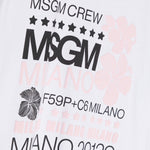 Msgm Kids T-Shirt Bianca con stampa Scritte per Bambine