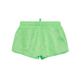 Dsquared2 Kids Costume Boxer Verde Grafica Beach per Neonati
