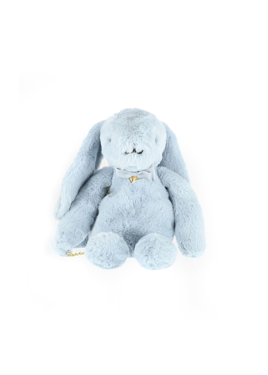Angel's Face Light Blue Rabbit Bag with Faux Fur