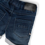 Boss Kids Short di Jeans con Risvolto per Neonati