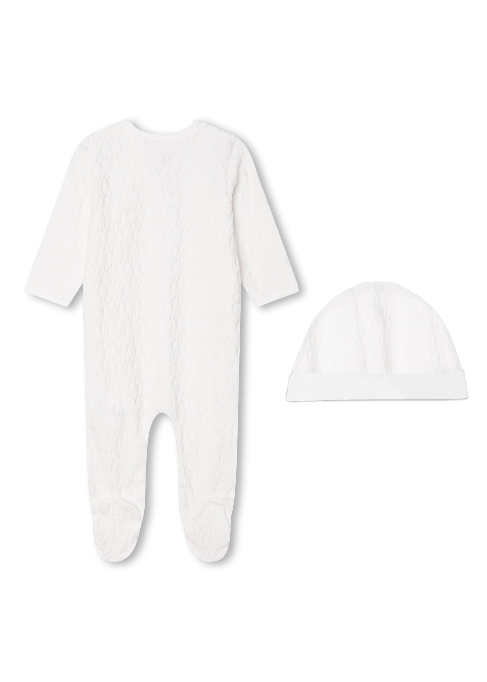 Set Pigiama e Berretto Michael Kors per Bambini - Bianco con Monogramma All-Over | Florence Kids