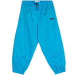 Msgm Kids Pantalone Parachute Turchese per Bambine