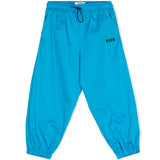 Msgm Kids Pantalone Parachute Turchese per Bambine