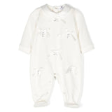 Elisabetta Franchi My Baby Girl's Bow Romper in Cream: Comfort and Style Without Comparison