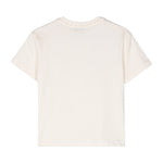 MSGM Kids T-Shirt Crema con Stampa Palme per Bambini