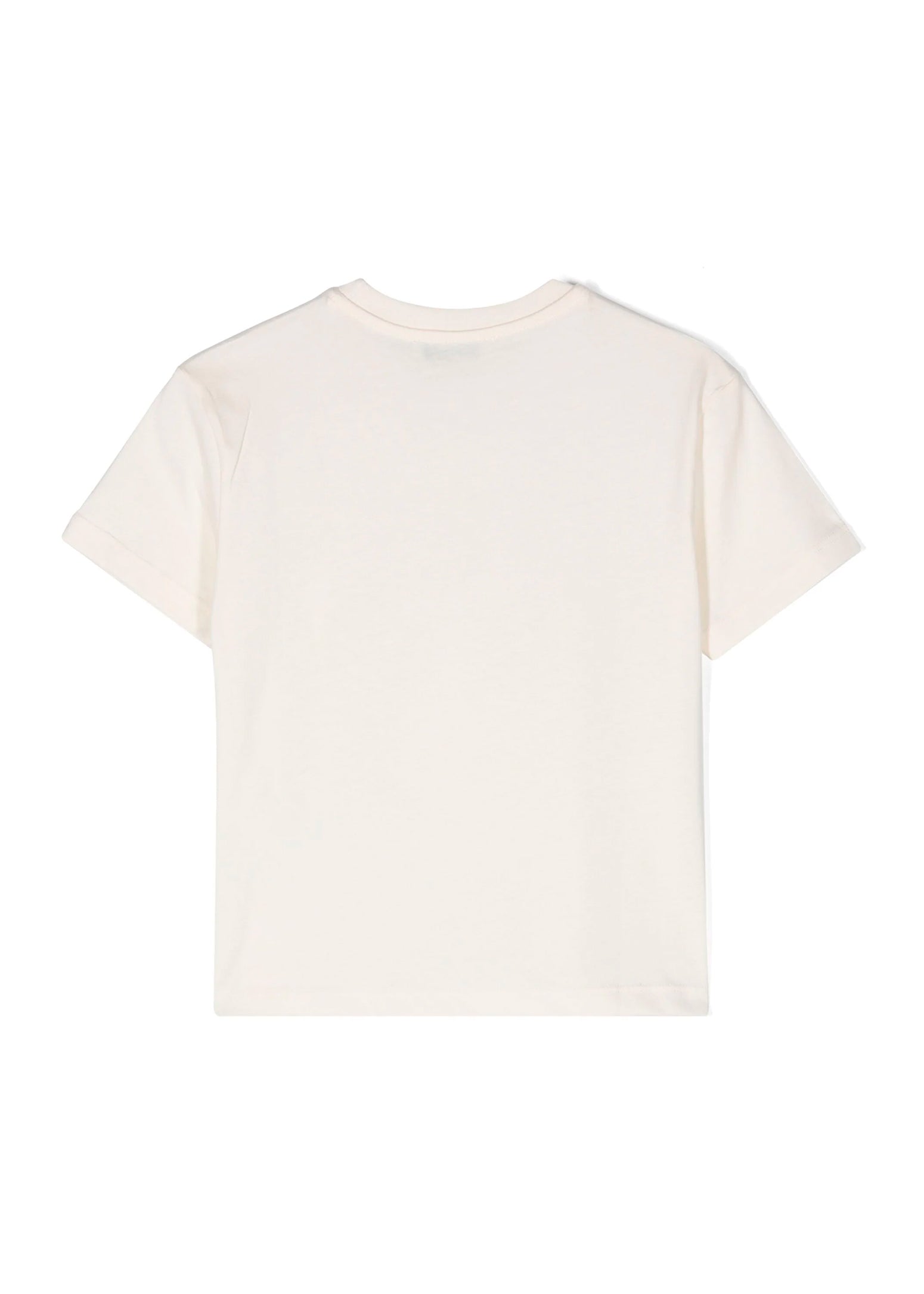 MSGM Kids T-Shirt Crema con Stampa Palme per Bambini