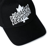 Dsquared2 Kids Cappello da Baseball Nero con Stampa Logo