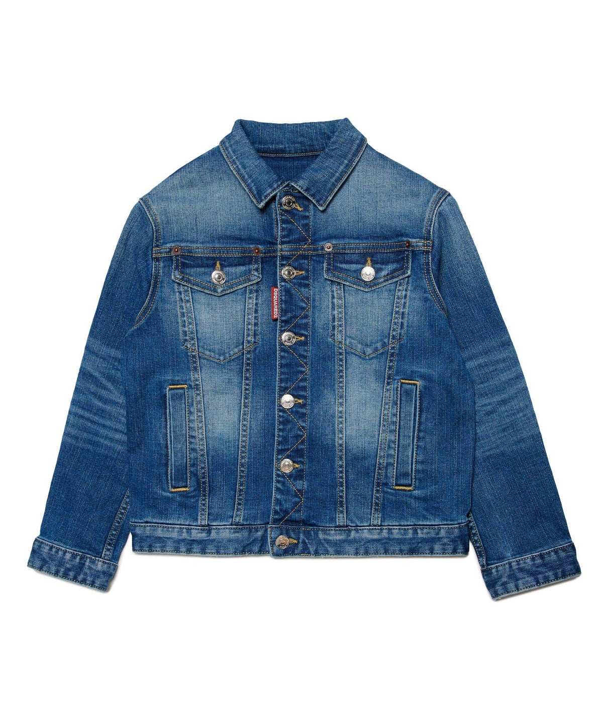 Dsquared2 Kids Giacca in Jeans Blu Sfumato