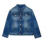 Dsquared2 Kids Giacca in Jeans Blu Sfumato