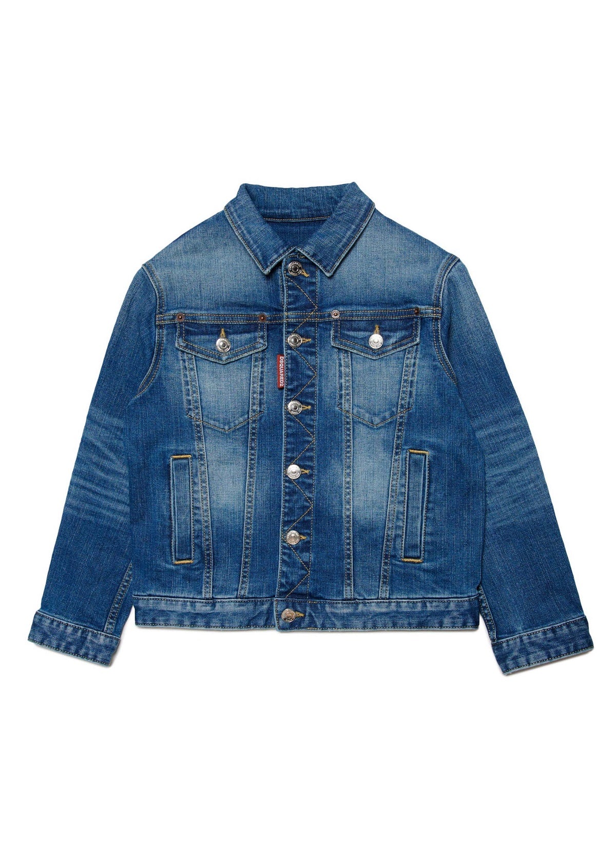 Dsquared2 Kids Giacca in Jeans Blu Sfumato