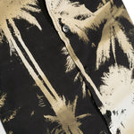 MSGM Kids Camicia Nera con Stampa Palme Oro per Bambini