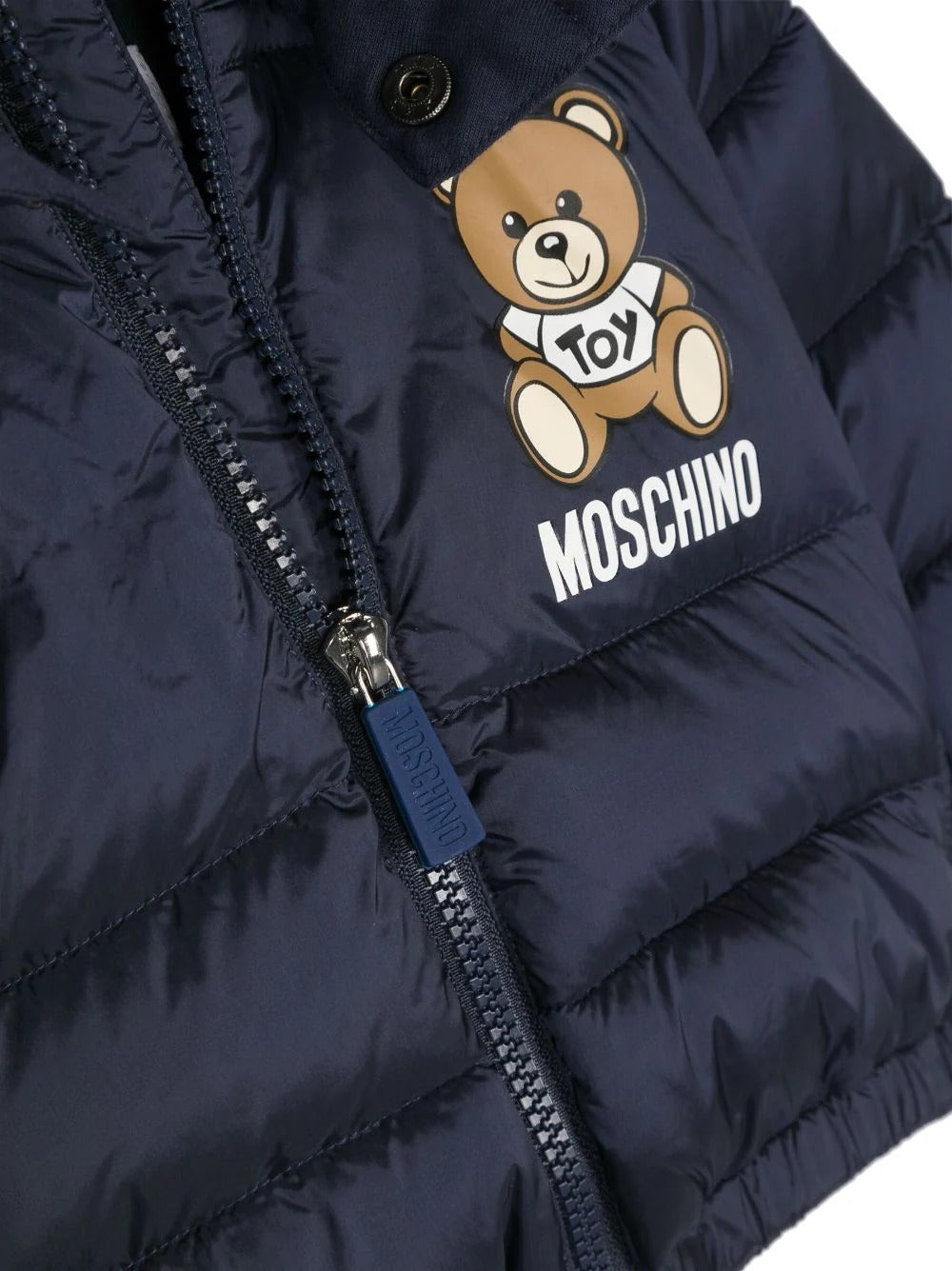 Moschino Kids Piumino Teddy Bear Blu per Neonati
