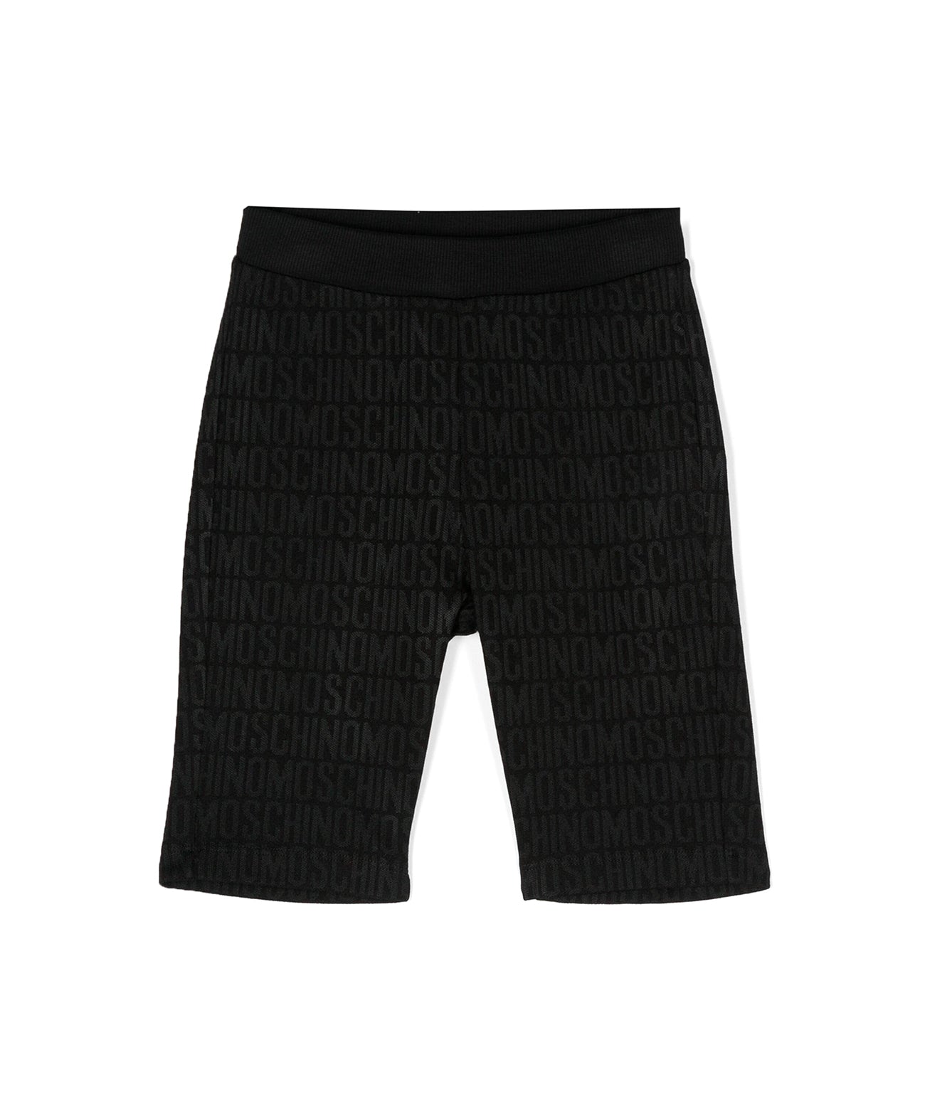 Moschino Kids Short Nero Monogram All-over per Bambine