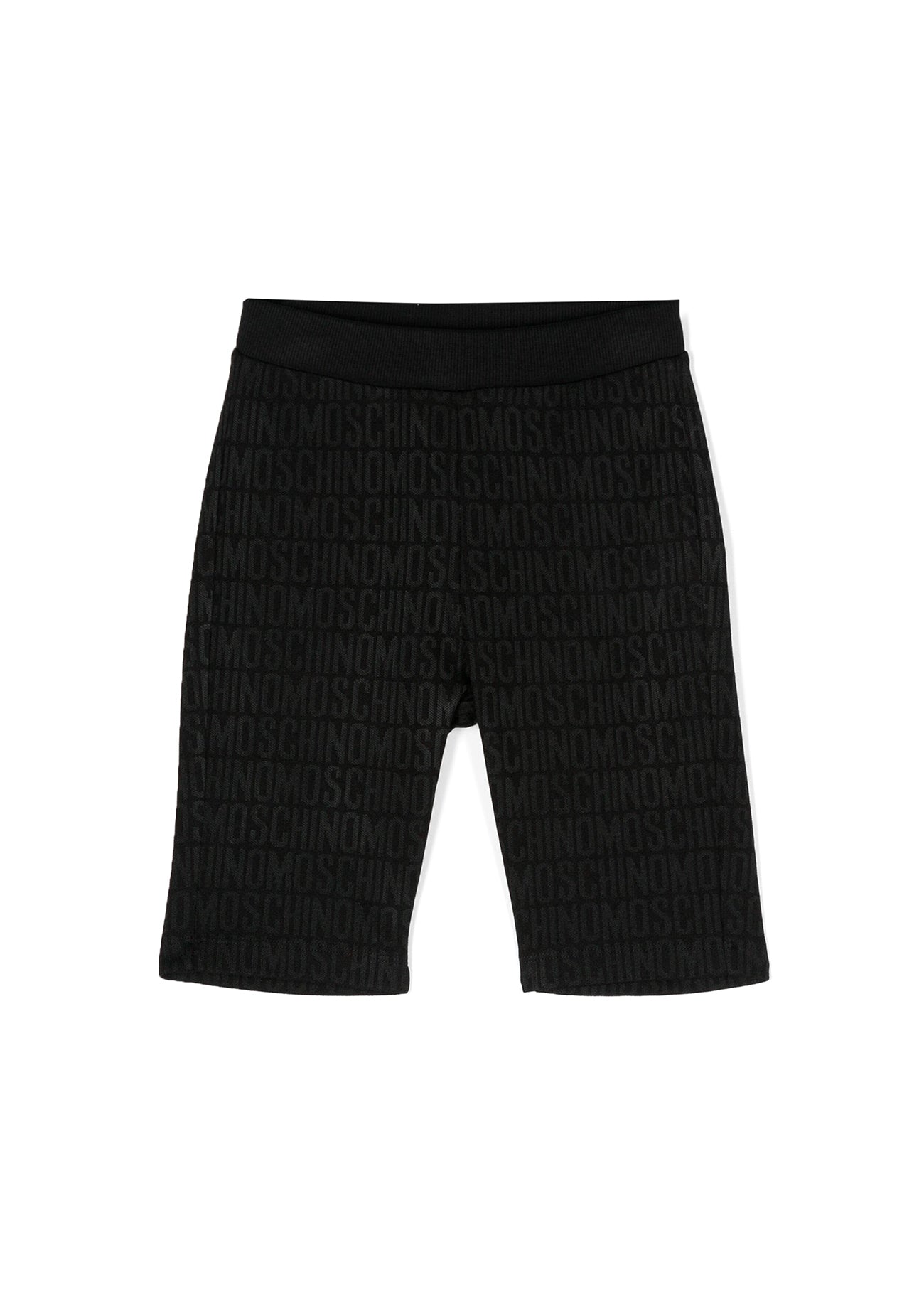 Moschino Kids Short Nero Monogram All-over per Bambine