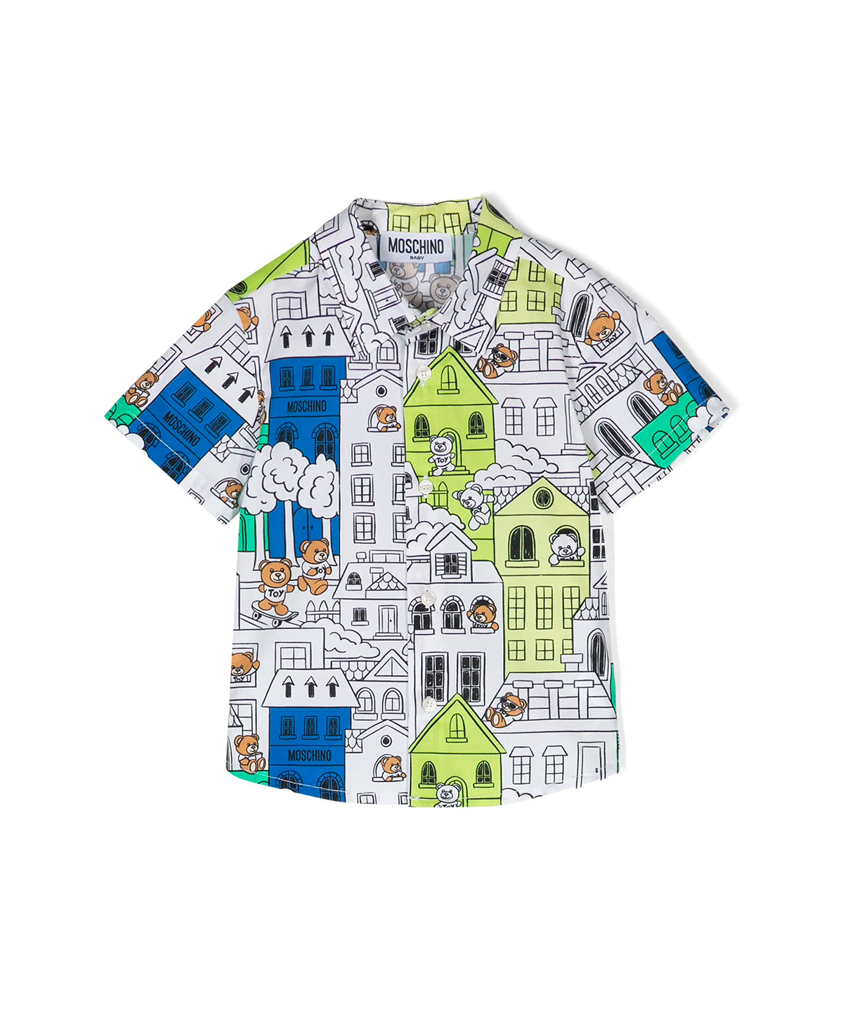 Moschino Kids Camicia con Grafica Fumetti per Neonati