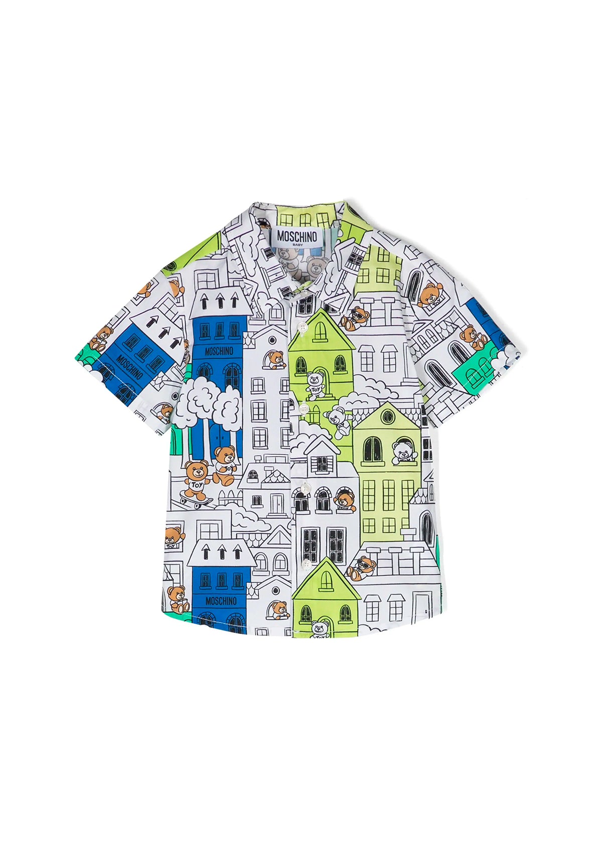 Moschino Kids Camicia con Grafica Fumetti per Neonati