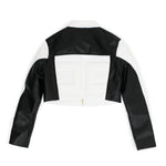 Elisabetta Franchi La Mia Bambina Giubbino Ecopelle Avorio/Nero