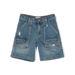 Moschino Kids Short di Jeans con Tasconi per Bambini