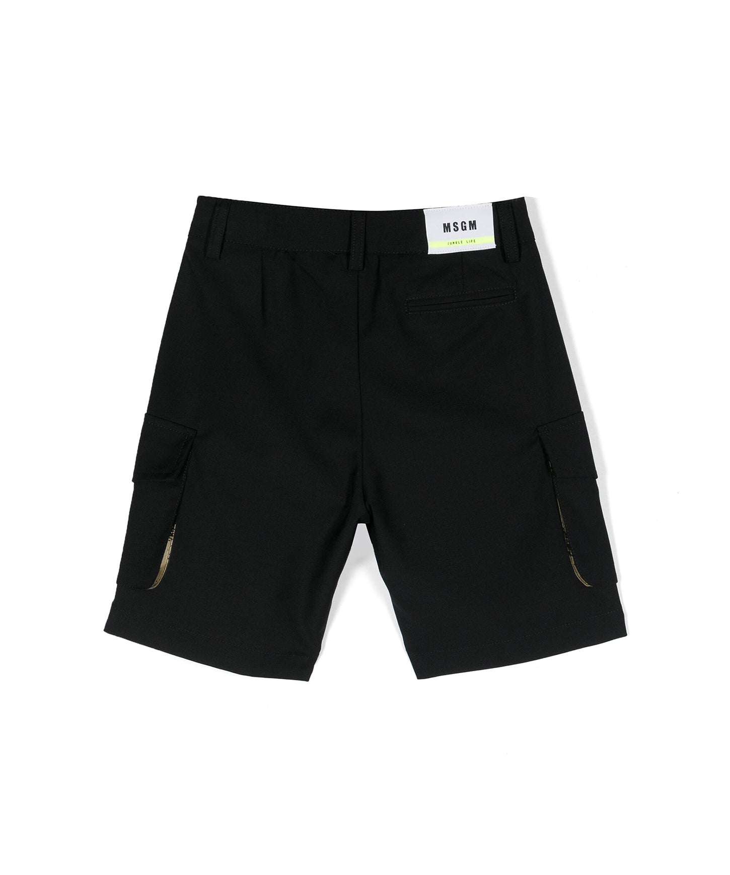 MSGM Kids Short Cargo Nero per Bambini
