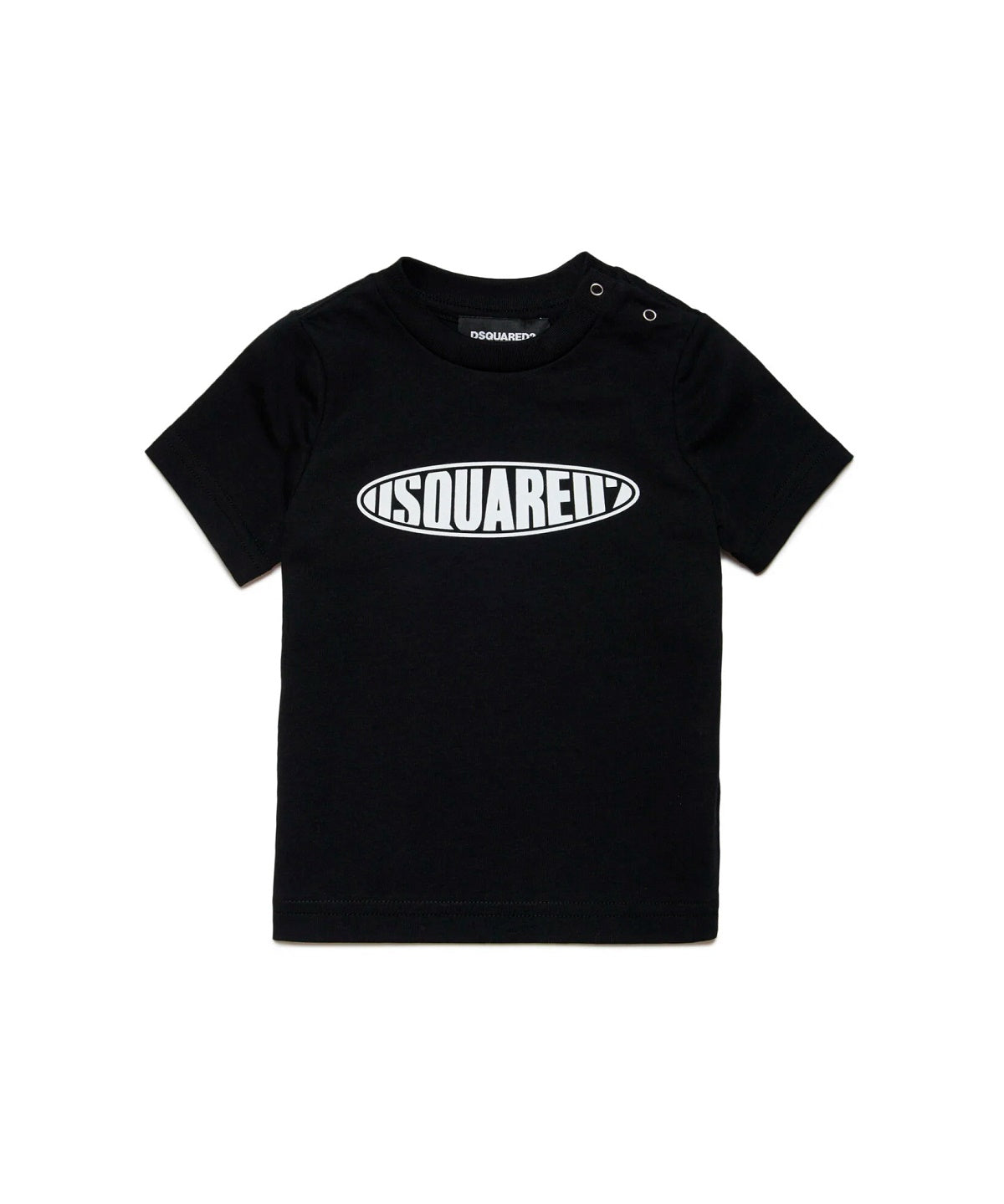 Dsquared2 Kids T-Shirt Nera con Logo Surf per Neonati