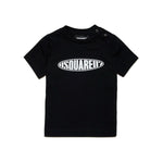 Dsquared2 Kids T-Shirt Nera con Logo Surf per Neonati