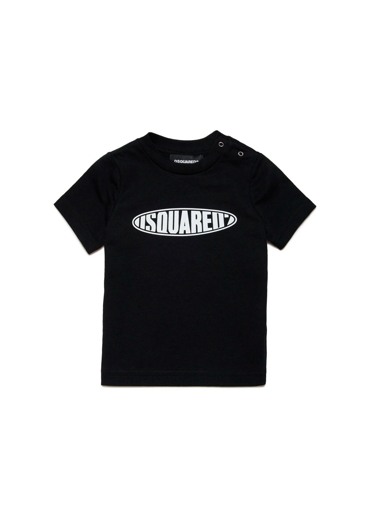 Dsquared2 Kids T-Shirt Nera con Logo Surf per Neonati