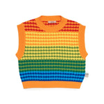 N°21 Kids Gilet Crochet Rainbow per Bambine