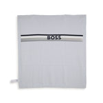 Boss Kids Coperta Celeste in maglia di Cotone con Logo