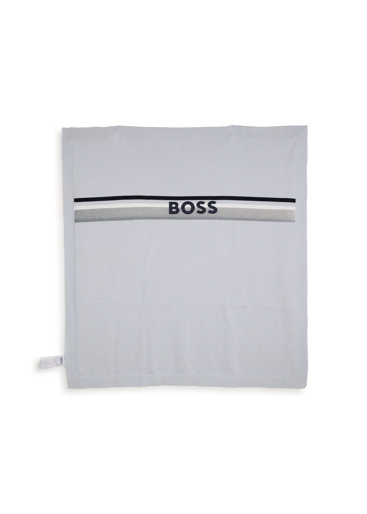 Boss Kids Coperta Celeste in maglia di Cotone con Logo