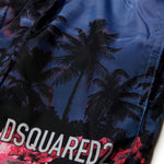Dsquared2 Kids Costume Boxer Stampa Palme per Bambini