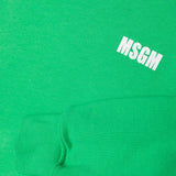Msgm Kids Felpa Verde con Stampa Logo