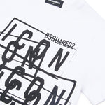 Dsquared2 Kids T-shirt Bianca con Stampa Icon effetto displaced per Bambini