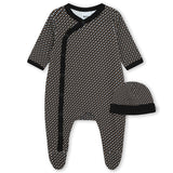 Tutina con Cappellino Monogram All Over BOSS Kids - Grafica Iconica in Nero e Bianco