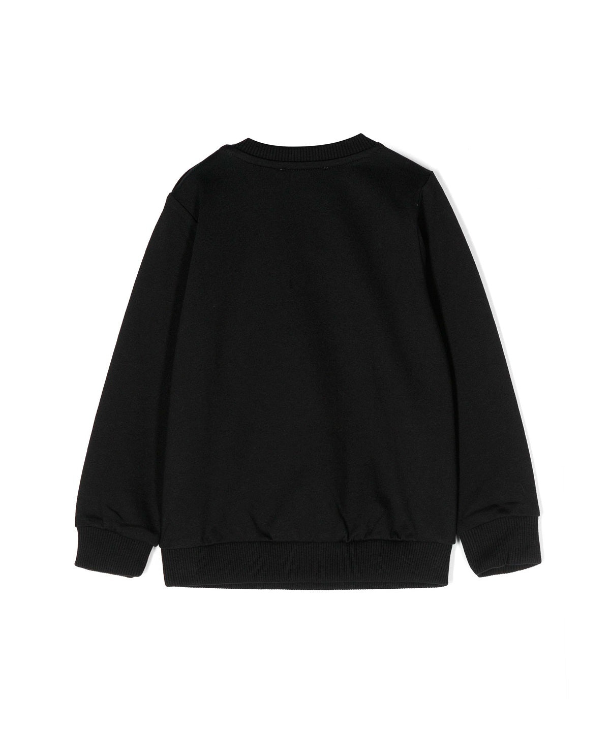 Moschino Kids Felpa Girocollo Nera con Stampa Teddy Bear