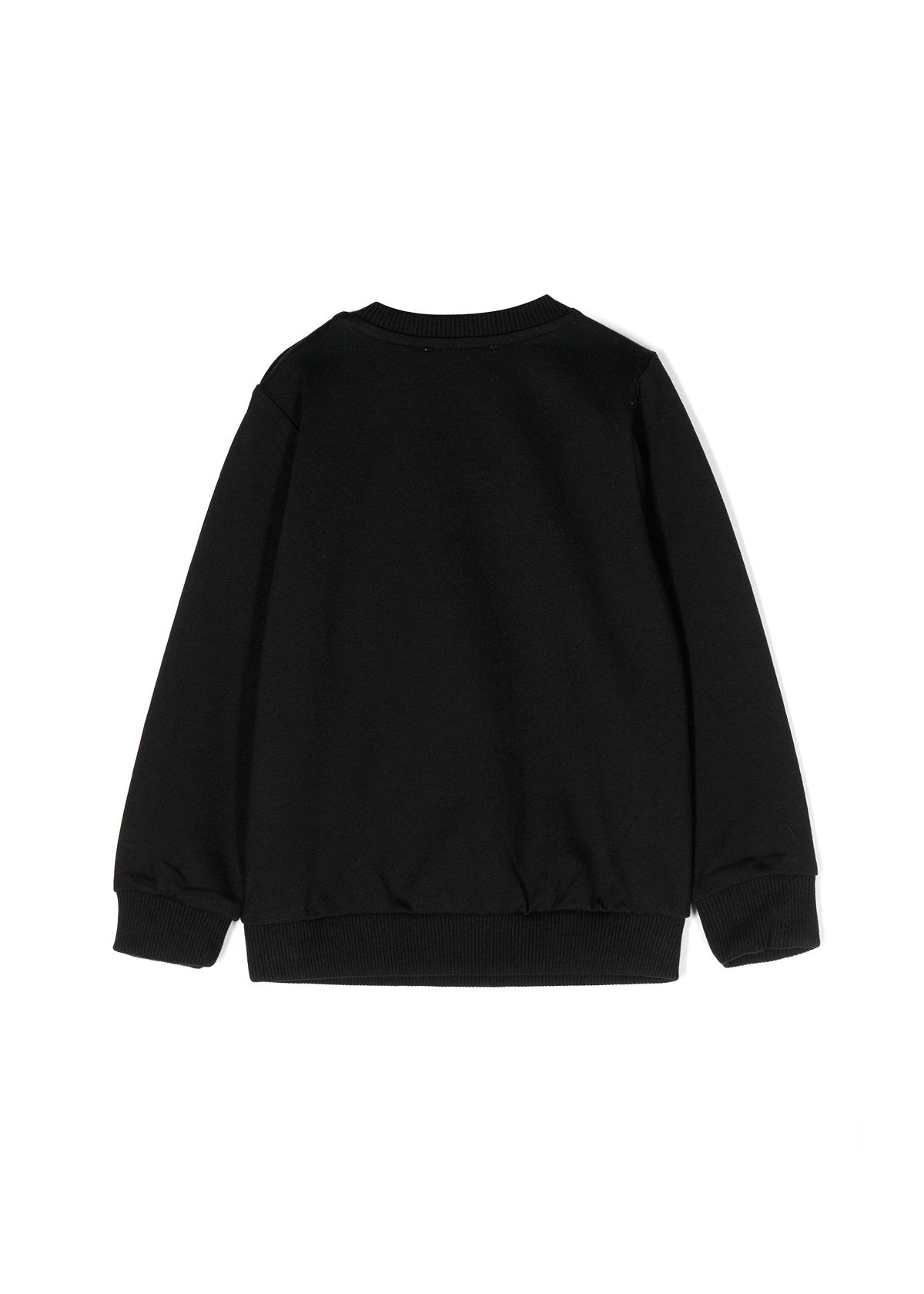 Moschino Kids Felpa Girocollo Nera con Stampa Teddy Bear