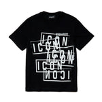 Dsquared2 Kids T-shirt Nera con Stampa Icon effetto displaced per Bambini