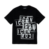 Dsquared2 Kids T-shirt Nera con Stampa Icon effetto displaced per Bambini