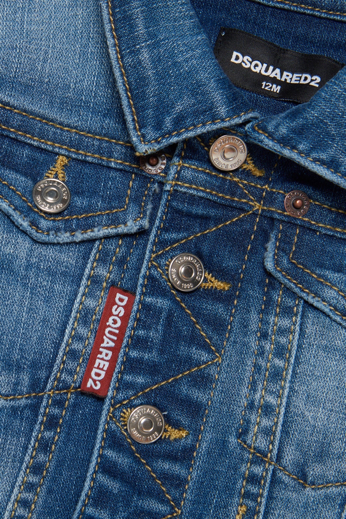 Dsquared2 Kids Giubbino di Jeans Sfumato per Neonati